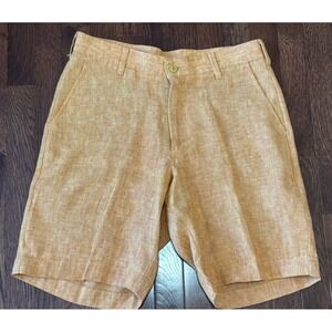 Bills Khakis Shorts 32 Orange Linen EUC